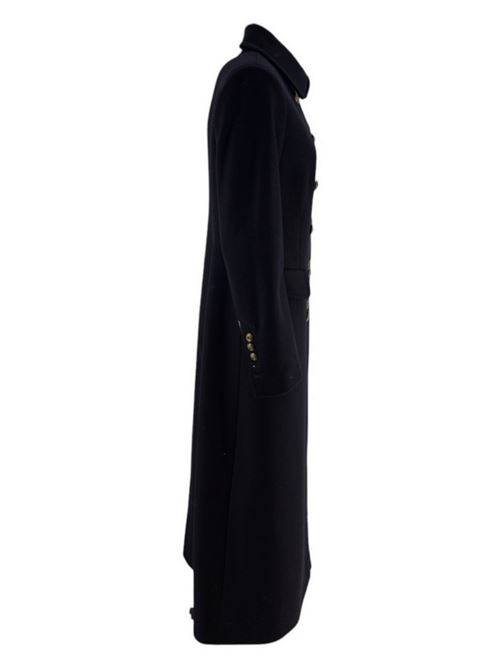 women's long black coat with embroidery Bazar deluxe | S1038-2800282
